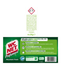 Tavoletta Profumoso Mountain Fresh - WC Net - 4 gabbiette da 34 gr