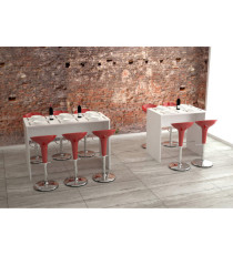 Tavolo alto Ristoro - 110 x 70 x 105 cm - bianco