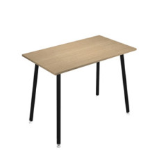 Tavolo alto Skinny Metal - 140 x 80 x 105 cm - nero/rovere