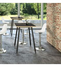 Tavolo alto Skinny Metal - 80 x 80 x 105 cm - nero/nero venato