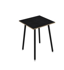 Tavolo alto Skinny Metal - 80 x 80 x 105 cm - nero/nero venato