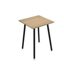 Tavolo alto Skinny Metal - 80 x 80 x 105 cm - nero/rovere