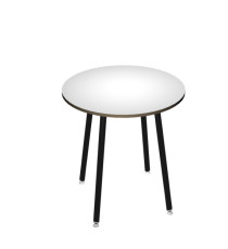 Tavolo alto tondo -  diametro 100 - H 105 cm - nero/bianco