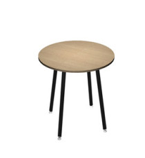 Tavolo alto tondo -  diametro 100 - H 105 cm - nero/rovere Tavolo alto tondo -  diametro 100 - H 105 cm - nero/rovere