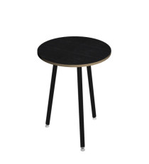 Tavolo alto tondo -  diametro 80 - H 105 cm - nero/nero venato