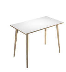 Tavolo alto Woody - 120 x 80 x 105 cm - rovere/bianco