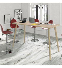 Tavolo alto Woody - 160 x 80 x 105 cm - rovere