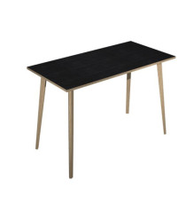 Tavolo alto Woody - 160 x 80 x 105 cm - rovere/nero venato