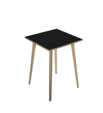 Tavolo alto Woody - 80 x 80 x 105 cm - rovere/nero venato