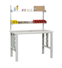 Tavolo da lavoro - elevabile - 150 x 84 x 78-115 cm - grigio/avorio - Tecnotelai