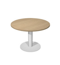 Tavolo riunione Agorà Direction - tondo - diametro 100 cm - H 73 cm - gamba metallo - rovere Tavolo riunione Agorà Direction - tondo - diametro 100 cm - H 73 cm - gamba metallo - rovere
