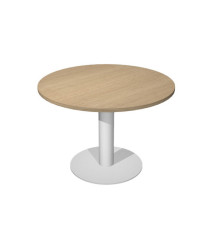 Tavolo riunione Agorà Direction - tondo - diametro 100 cm - H 73 cm - gamba metallo - rovere Tavolo riunione Agorà Direction - tondo - diametro 100 cm - H 73 cm - gamba metallo - rovere