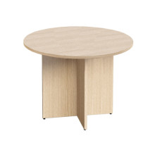 Tavolo riunione Agorà Direction - tondo - diametro 100 cm - H 73 cm - rovere