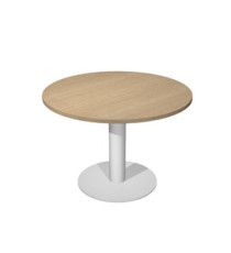 Tavolo riunione Agorà Direction - tondo - diametro 120 cm - H 73 cm - gamba metallo - rovere Tavolo riunione Agorà Direction - tondo - diametro 120 cm - H 73 cm - gamba metallo - rovere
