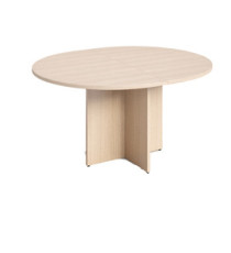 Tavolo riunione Agorà Direction - tondo - diametro 120 cm - H 73 cm - rovere