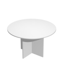Tavolo riunione Easy - 4 posti - diametro 120 cm - altezza 72 cm - bianco