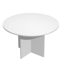 Tavolo riunione Easy - 4 posti - diametro 120 cm - altezza 72 cm - grigio