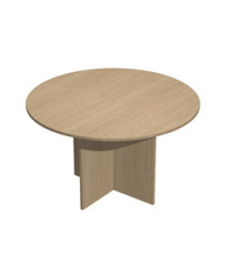 Tavolo riunione Easy - 4 posti - diametro 120 cm - altezza 72 cm - rovere