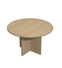 Tavolo riunione Easy - 4 posti - diametro 120 cm - altezza 72 cm - rovere Tavolo riunione Easy - 4 posti - diametro 120 cm - altezza 72 cm - rovere