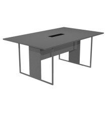 Tavolo riunione Essence - 120 x110 cm - Antracite - Gamba antracite opaco