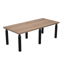 Tavolo riunione Prestige Quadro - 220 x 100 cm - ciliegio arabis/ nero