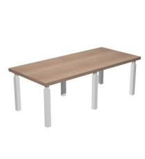 Tavolo riunione Prestige Quadro - 220 x 100 cm - ciliegio arabis/bianco