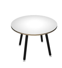 Tavolo riunione tondo Skinny Metal - diametro 100 cm - bianco