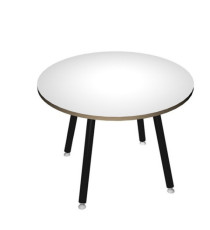 Tavolo riunione tondo Skinny Metal - diametro 100 cm - bianco