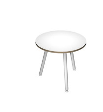 Tavolo riunione tondo Skinny Metal - diametro 80 cm - bianco