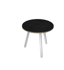 Tavolo riunione tondo Skinny Metal - diametro 80 cm - nero venato