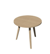 Tavolo riunione tondo Woody - diametro 80 cm - rovere