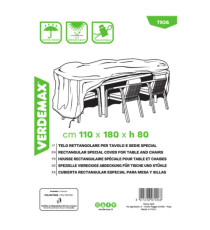Telo di copertura Special - per tavolo e sedie - 110 x 180 x 80 cm - PU - Verdemax