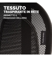 Supporto schiena Office Suites - 50x45x20 cm - in tessuto a rete - nero - Fellowes