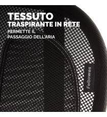 Supporto schiena Office Suites - 50x45x20 cm - in tessuto a rete - nero - Fellowes