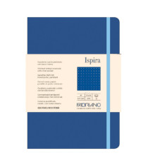 Taccuino Ispira - con elastico - copertina flessibile - A5 - 96 fogli - puntinato - blu royal - Fabriano
