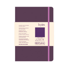 Taccuino Ispira - con elastico - copertina rigida - A5 - 96 fogli - puntinato - viola - Fabriano