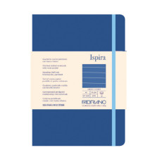 Taccuino Ispira - con elastico - copertina rigida - A5 - 96 fogli - righe - blu royal - Fabriano