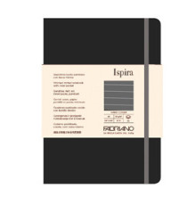 Taccuino Ispira - con elastico - copertina rigida - A5 - 96 fogli - righe - nero - Fabriano Taccuino Ispira - con elastico - copertina rigida - A5 - 96 fogli - righe - nero - Fabriano