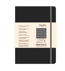 Taccuino Ispira - con elastico - copertina rigida - A5 - 96 fogli - righe - nero - Fabriano Taccuino Ispira - con elastico - copertina rigida - A5 - 96 fogli - righe - nero - Fabriano