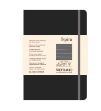 Taccuino Ispira - con elastico - copertina rigida - A5 - 96 fogli - righe - nero - Fabriano Taccuino Ispira - con elastico - copertina rigida - A5 - 96 fogli - righe - nero - Fabriano