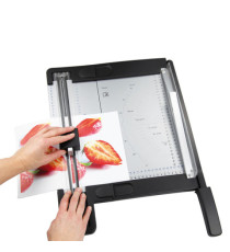 Taglierina Homeoffice 2in1 - lama rotante + ghigliottina - A4 - grigio/nero - Titanium