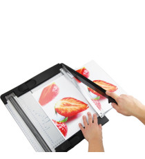 Taglierina Homeoffice 2in1 - lama rotante + ghigliottina - A4 - grigio/nero - Titanium