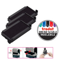 Tampone di ricambio 6/4910 - nero - Trodat - conf. 3 pezzi Tampone di ricambio 6/4910 - nero - Trodat - conf. 3 pezzi