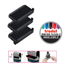 Tampone di ricambio 6/4911 - nero - Trodat - conf. 3 pezzi Tampone di ricambio 6/4911 - nero - Trodat - conf. 3 pezzi