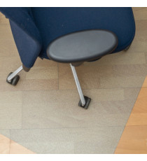 Tappeto salvapavimenti - rettangolare - 90 x 120 cm - plastica riciclata - trasparente - Paperflow