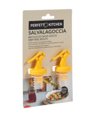 Tappi olio/aceto salvagoccia - Perfetto - set 2 pezzi