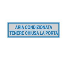 Targhetta adesiva - ARIA CONDIZIONATA... - 16,5 x 5 cm - Cartelli Segnalatori Targhetta adesiva - ARIA CONDIZIONATA... - 16,5 x 5 cm - Cartelli Segnalatori