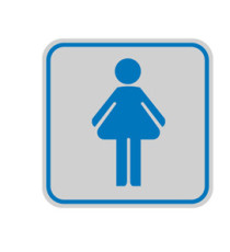 Targhetta adesiva - pittogramma Toilette donna - 8,2 x 8,2 cm - Cartelli Segnalatori Targhetta adesiva - pittogramma Toilette donna - 8,2 x 8,2 cm - Cartelli Segnalatori