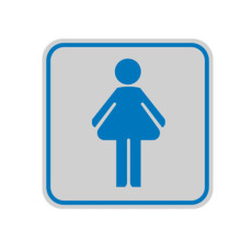 Targhetta adesiva - pittogramma Toilette donna - 8,2 x 8,2 cm - Cartelli Segnalatori Targhetta adesiva - pittogramma Toilette donna - 8,2 x 8,2 cm - Cartelli Segnalatori