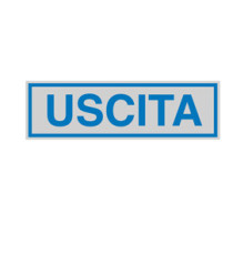 Targhetta adesiva - USCITA - 16,5 x 5 cm - Cartelli Segnalatori Targhetta adesiva - USCITA - 16,5 x 5 cm - Cartelli Segnalatori